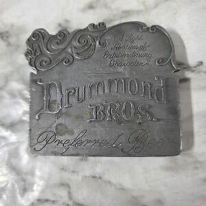 Vintage Drummond Bros. Beer Belt Buckle See Description